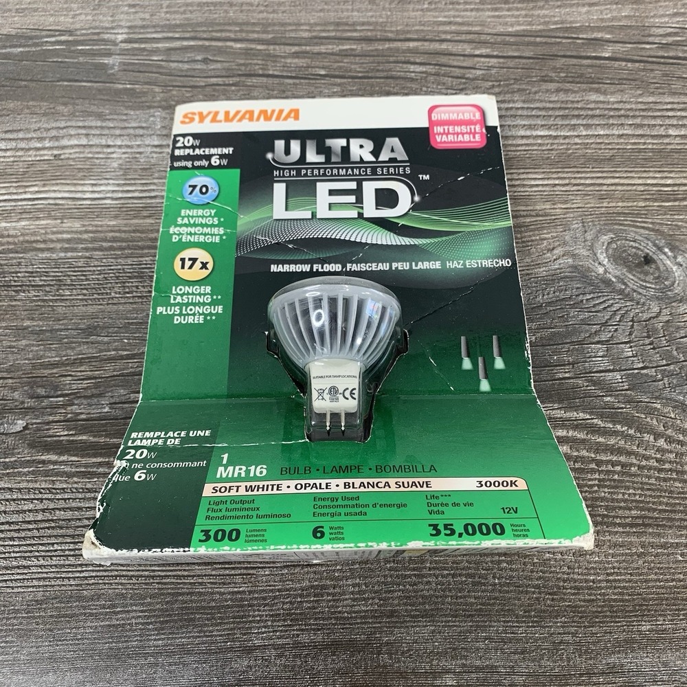 sylvania syl led 6w‎ mr16 flood dimmable 20w replacement  New!